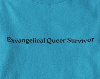 Camiseta de superviviente queer exevangélica / Prohibición de la terapia de conversión / Contra el abuso en la Iglesia / Inclusión en la Iglesia