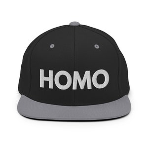 Homo Snapback Hat, Gay, LGBT, Pride, Baseball Cap