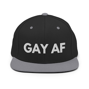 Gay AF Snapback Hat, Homo, Queer, Pride, LGBT, Baseball Cap