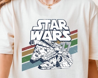Retro Millennium Falcon 1977 Graphic T-Shirt – Throwback Star Wars Fan Favorite Tee