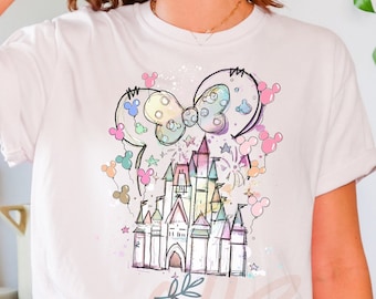 Minnie in Disneyland Comfort Colors® Shirts, Mickey and Minnie, Disneyland Trip, Dİsneyworld, Family Tee, Disney Kids Shirts, Mickey Balloon