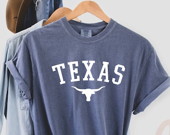 Comfort Colors Texas Cowboys Shirt, Western American Tshirt, Texas Cowboy Retro Tee Shirt, Retro Country Tee, Boho Cow Comfort Colors Shirt