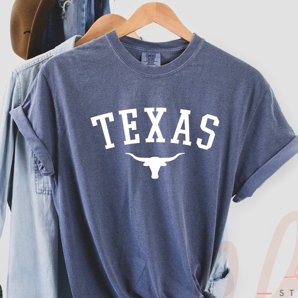 Comfort Colors Texas Cowboys Shirt, Western American Tshirt, Texas Cowboy Retro Tee Shirt, Retro Country Tee, Boho Cow Comfort Colors Shirt