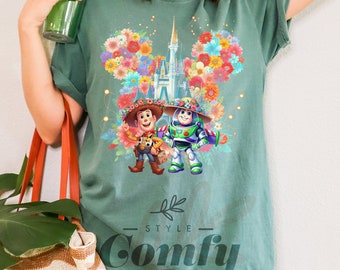 Toy Story in Disneyland Comfort Colors® Shirt, Disneyworld, Toy Story Shirts, Buzz Lightyear, Mickey Flower Shirts, Mickey and Friends