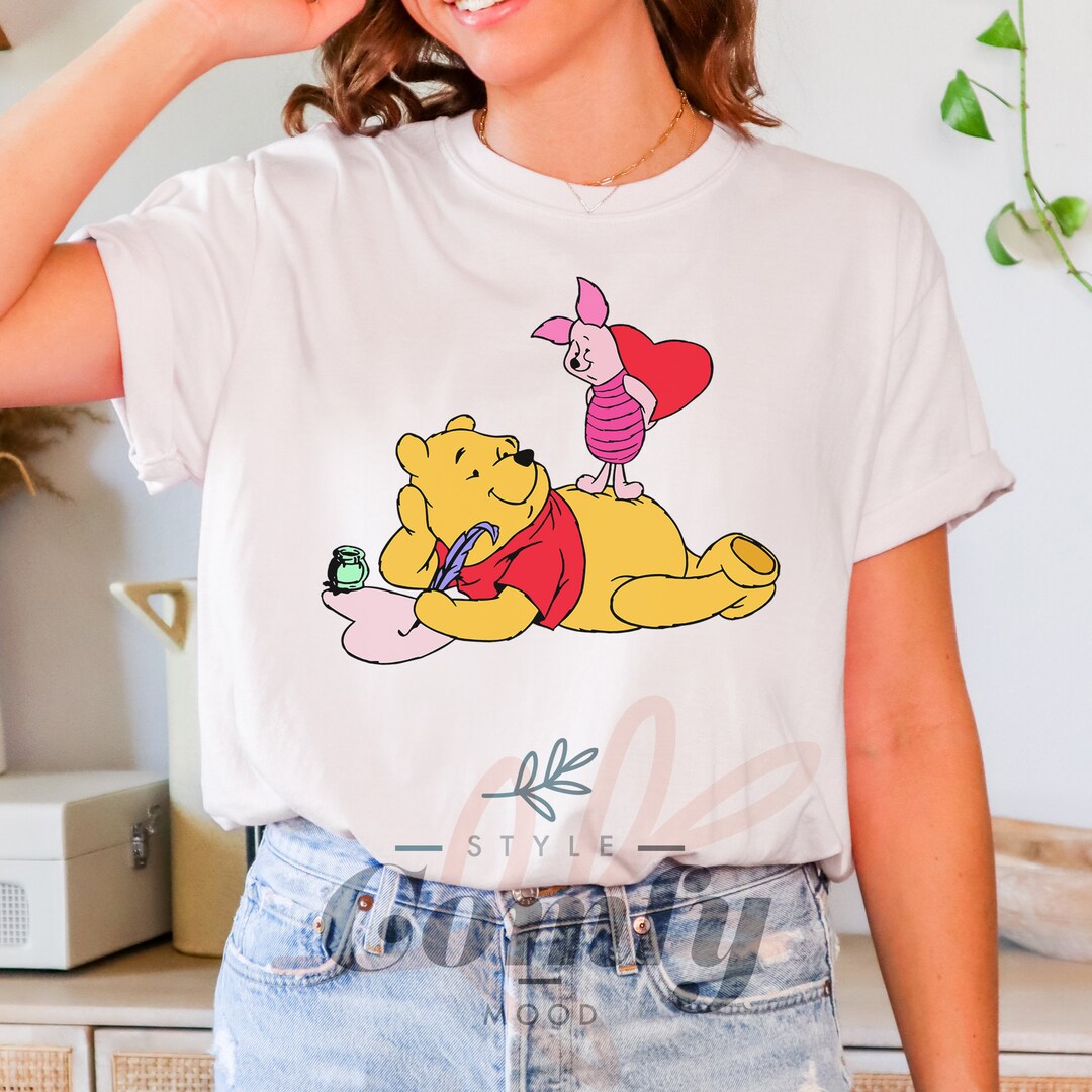 Disney Piglet and Winnie Comfort Colors® Shirts, Winnie the Pooh, Gift ...