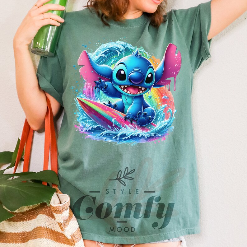 a woman in a green shirt holding a green bottle