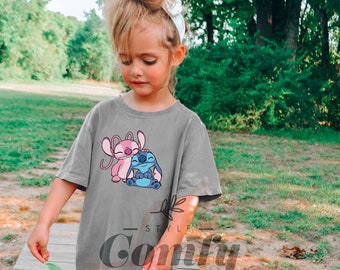 Disney Angel and Stitch Comfort Colors® Shirts, Couple Shirts, Lilo and Stitch, Stitch and Friends, Experiment626, Disneyworld, Lilo Pelekai