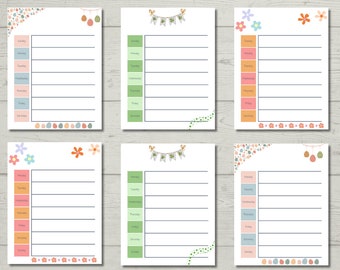 To Do List March Meal Plan Activity Calendar To Do List Editable Chore Chart For Homework And Activities Weekly Editable Printable Chart