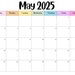 Editable May 2025 Calendar Printable Activity Planner, Rainbow ...