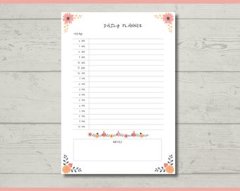 Daily To Do List Printable, Editable Daily To Do List, Daily Schedule, A4 Daily Planner, A5 Daily Planner, Letter Size Daily Planner