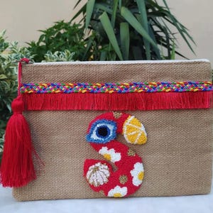 Bolso de mano con letras bordadas personalizado, regalo personalizado, regalo de cumpleaños para novia, regalo de aniversario para ella, bolso de paja para mujer, bolsa de maquillaje