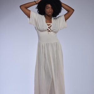 linen boho maxi dress Button Cotton Linen Perfect Beach Boho Maxi Dress Boiilife
