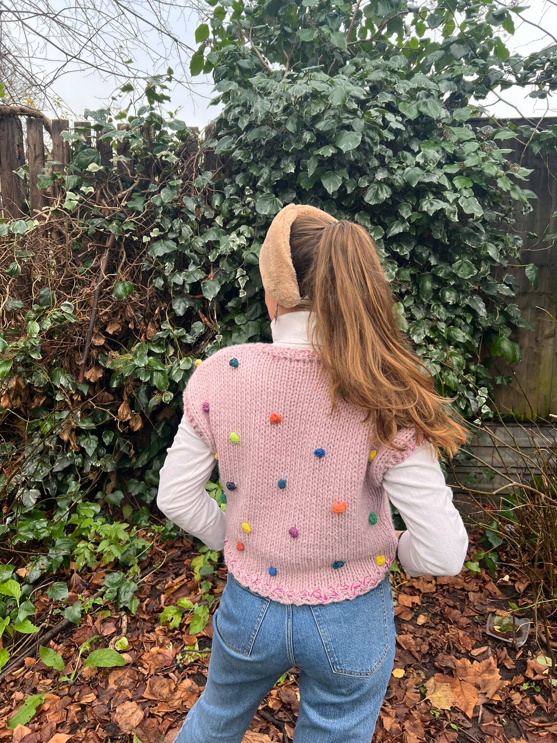 Pink Knitted Vest Top