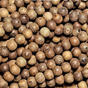 Unpolished Robles Wood Round Beads, Robles Wood, Unfinished, Unwaxed, Wood Beads, Natural Wood, Home Decor, Jewelry, Crafts, Clothing