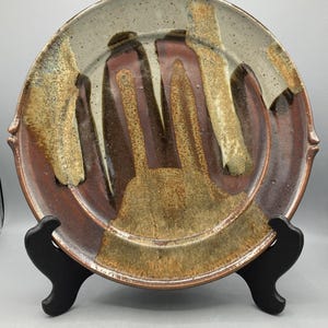 Jeff Pullman Mountaindale Pottery Charger Platter 12.5" Signed NY Studio Art