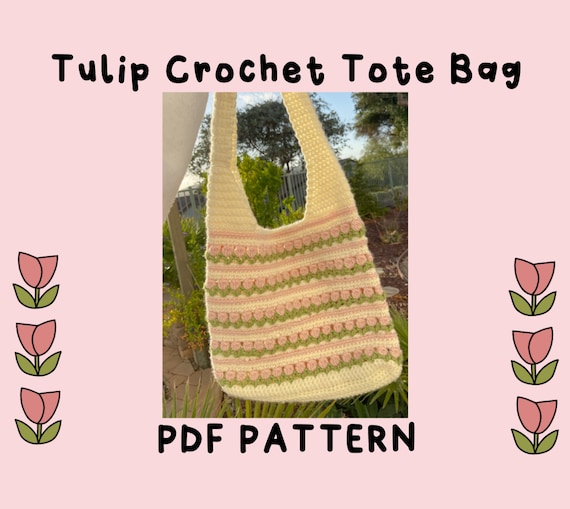 Crochet Tulip Tote Bag PDF Pattern Tutorial Etsy Norway