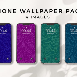 Floral Jewel Tone Phone Wallpaper