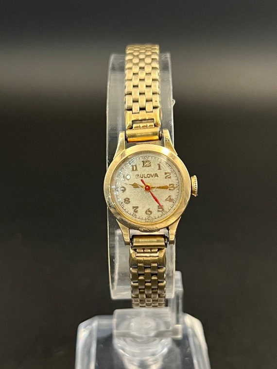 Vintage 1950 Bulova Women's Mechanical Watch, Gol… - image 1