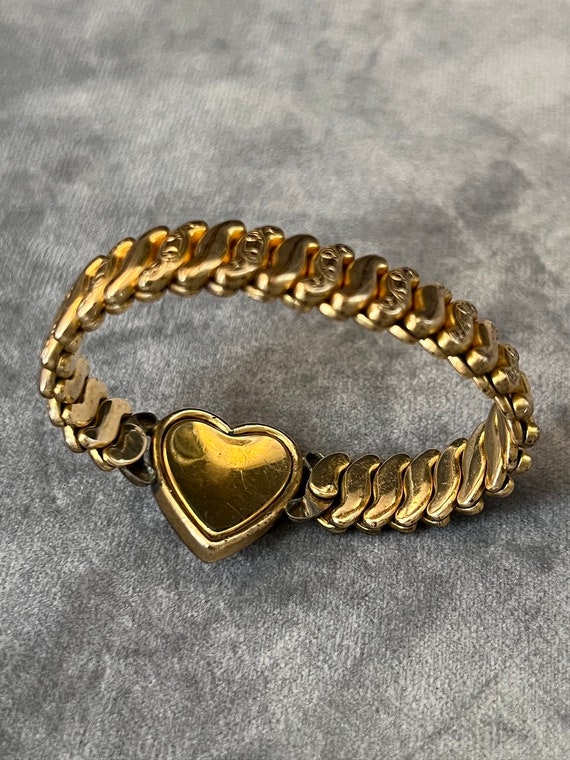 Co-Star Vintage Gold-Filled Heart Bracelet, Sterl… - image 5