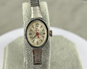 Rare montre électronique Elgin SwissSonic vintage avec trotteuse rouge - Pièce d'horlogerie de collection, cadeau parfait pour femme