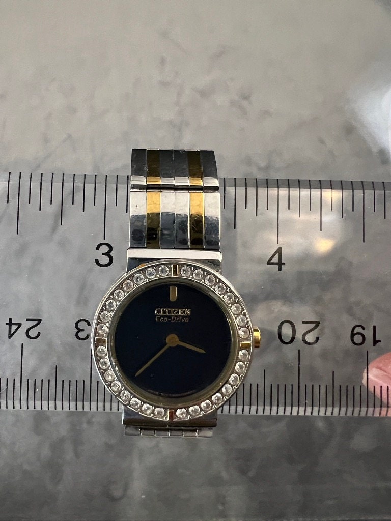 Elegant Citizen Eco drive B023 Women s Watch With Crystal Bezel Vintage Two tone Bracelet Design Retro Gift for Women Her Etsy
