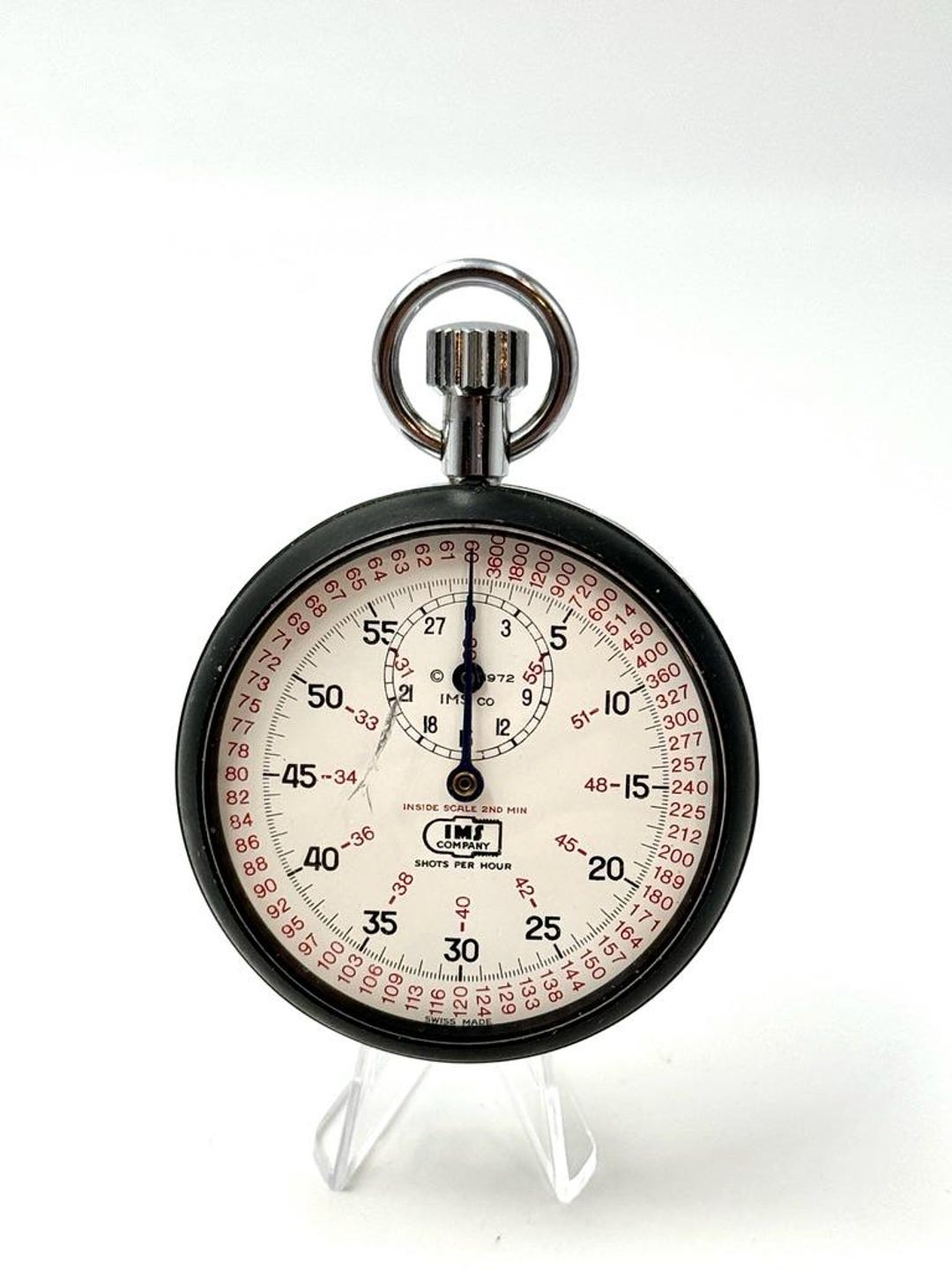 Vintage IMS Co Stopwatch Swiss Made 51mm IMS Company Dial Collectible ...