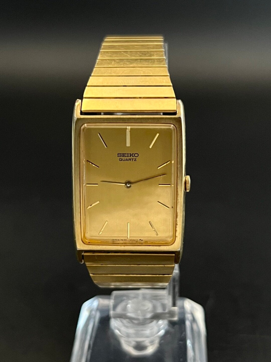seiko square watch gold