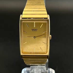 Vintage Seiko 7430-5560 Tank Quartz Watch, 24.7mm Case, Gold Vintage Seiko 7430-5560 Tank Quartz Watch, 24.7mm Case, Gold