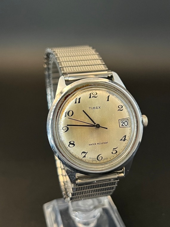 Vintage 1978 Timex Marlin Men's Watch, Silver Tone