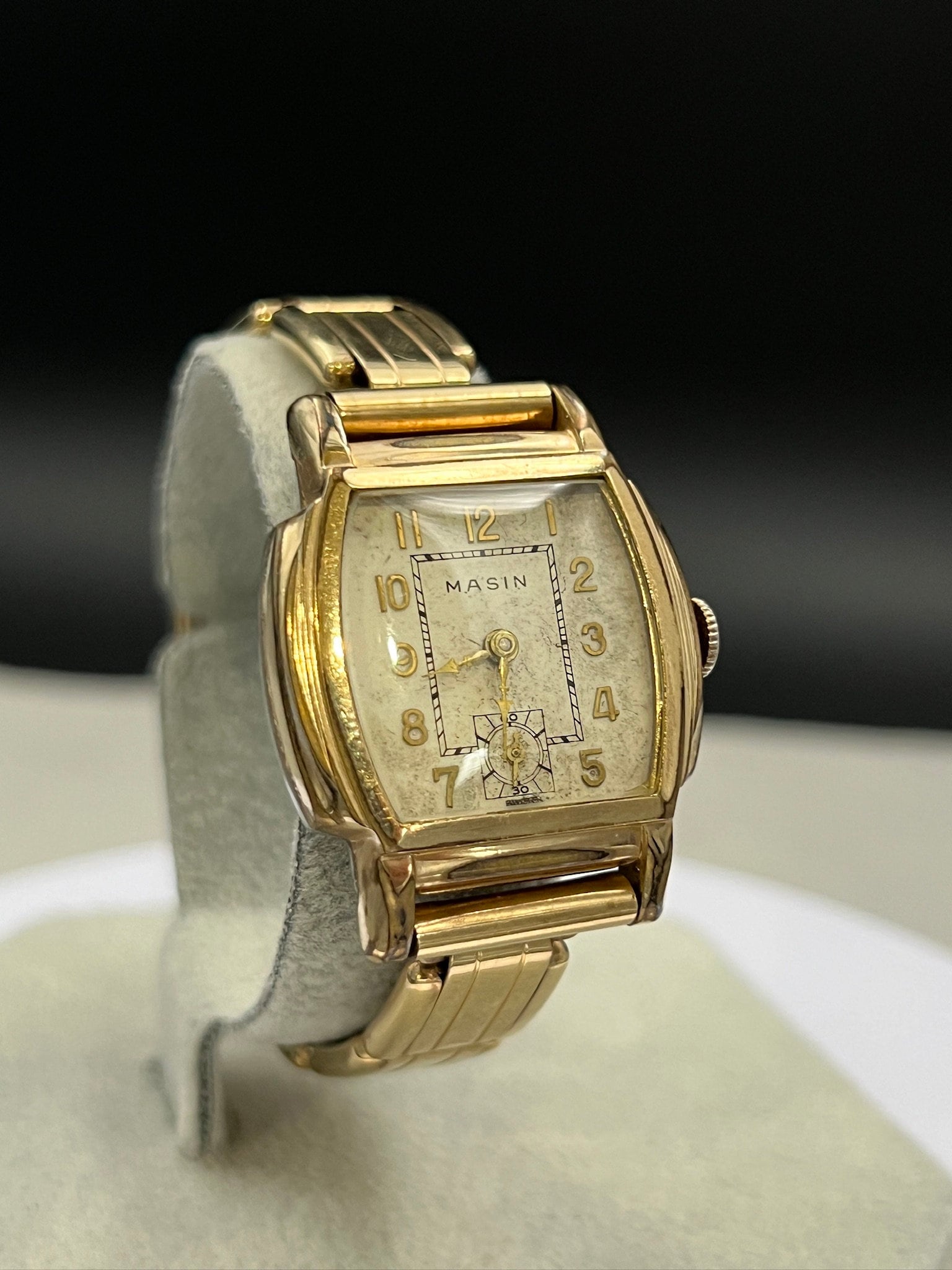 ELGIN エルジン 手巻き式腕時計 メンズ 【動作品】 腕時計メンズ動作良好エルジンELGIN手巻きヴィンテージ四角アールデコ