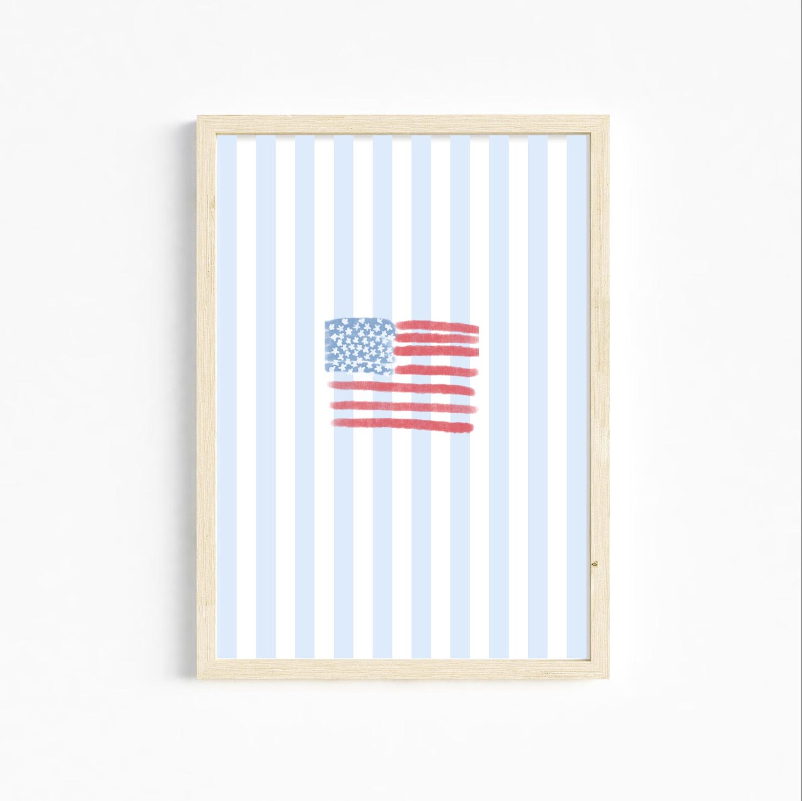Coastal Wall Art Set of 3, Coastal American Flag, East Coast Sailboat ...