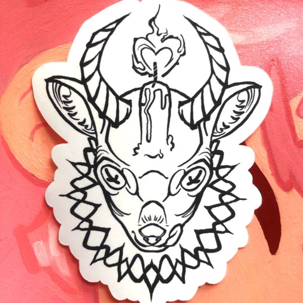 Lil’ Baphy || Baphomet Sticker || Water + Weatherproof