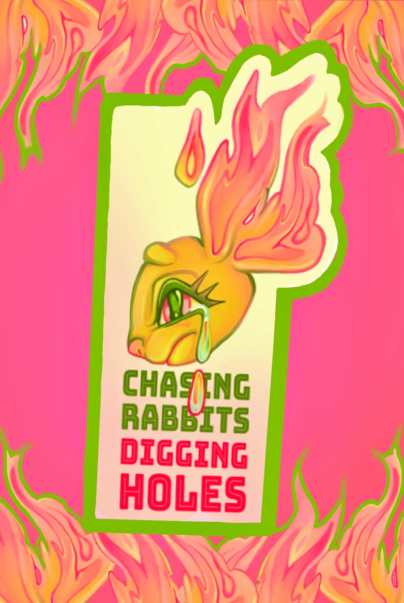 Chasing Rabbits || Punk Grief Sticker || Water + Weatherproof - Etsy