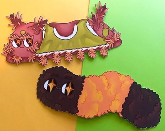 Cutie Crawlies || Cute Caterpillar Bookmarks || Now Laminated!