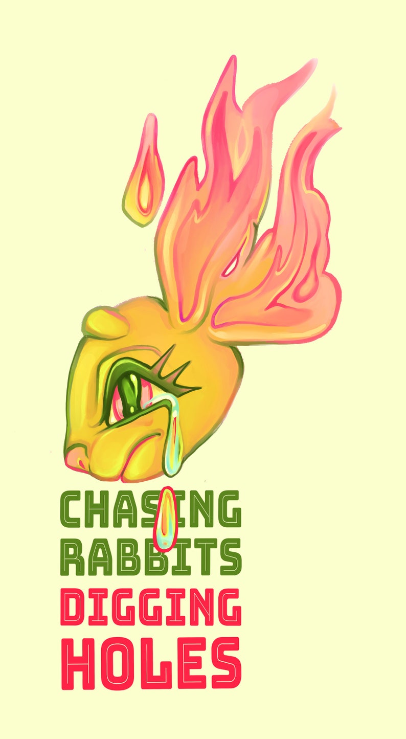 Chasing Rabbits || Punk Grief Sticker || Water + Weatherproof - Etsy