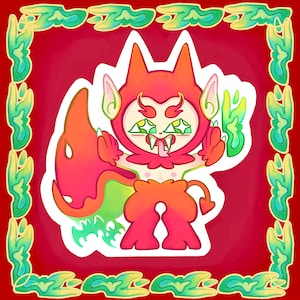 Lil’ Devil || Naklejka HeartGuckk Halloween 2024 || Wodoodporna i odporna na warunki atmosferyczne