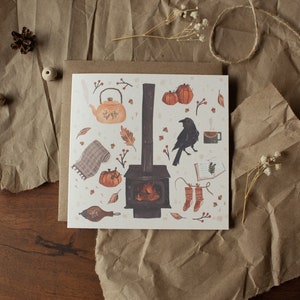 JOURS D'AUTOMNE, carte de voeux, arrangement d'automne, adorable carte pour les amoureux de l'automne, carte vierge