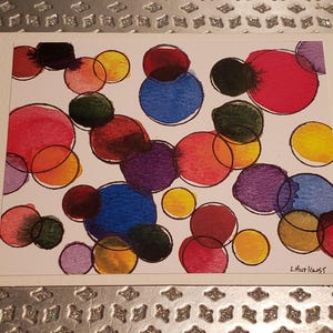 Cartes de voeux vierges aquarelles artisanales