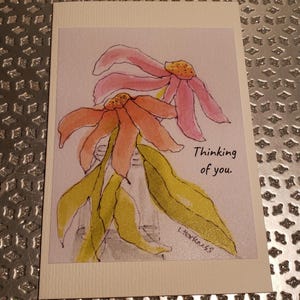 Cartes de voeux vierges aquarelles artisanales
