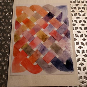 Cartes de voeux vierges aquarelles artisanales