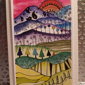 Cartes de voeux vierges aquarelles artisanales
