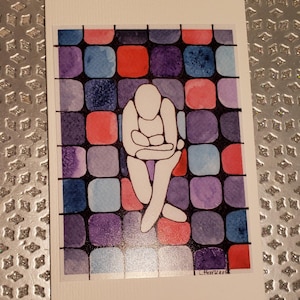 Cartes de voeux vierges aquarelles artisanales