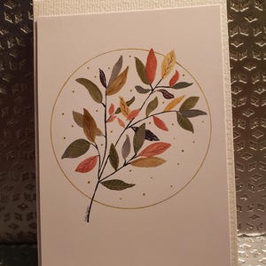 Cartes de voeux vierges aquarelles artisanales