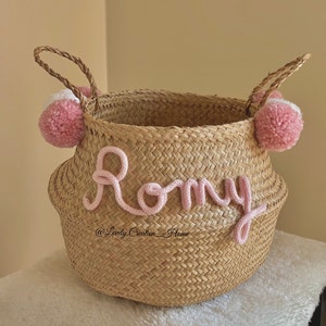 Personalized wicker basket - wicker storage basket - original personalized gift
