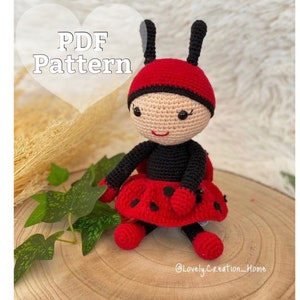 Ladybug Doll Amigurumi Pattern - Crochet PDF Pattern