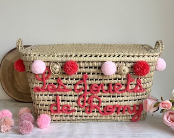 Personalized Toy Box - Customizable Wicker Storage Trunk