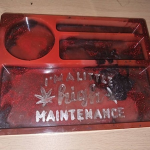 Custom Made to Order Resin Trinket Tray.