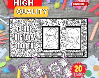Black History Month Coloring Pages: Mandala Art (PDF Download)