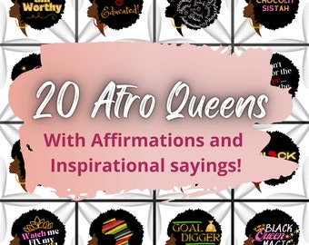 Afro Queens SVG Bundle: Black Women Designs (Digital Download)