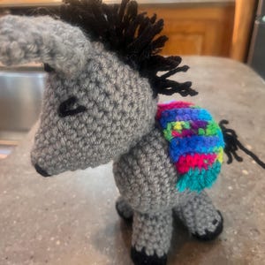 Crochet Little Donkey With Blanket